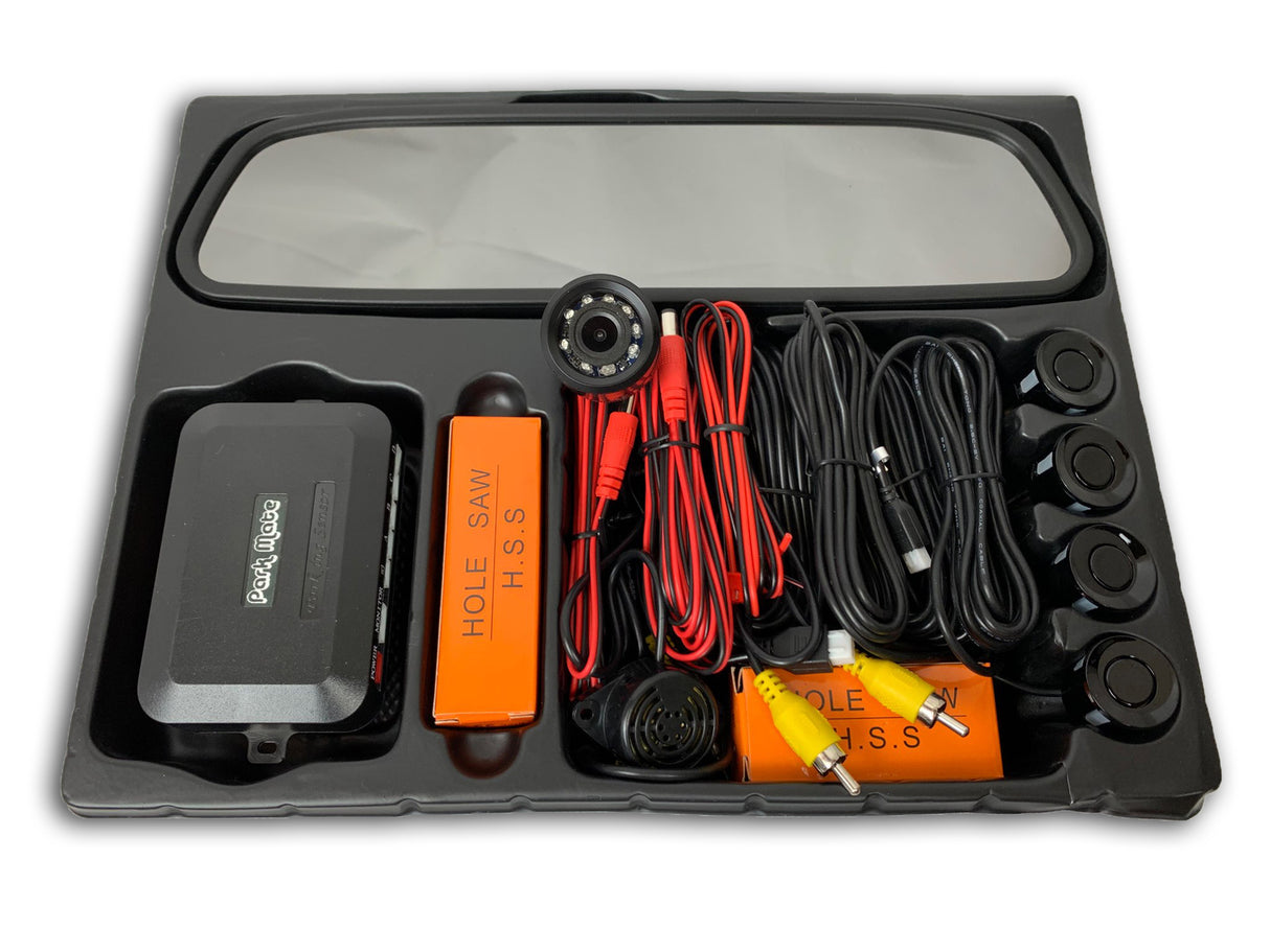 Park Mate PM110 4.3 TFT LCD Rear View Mirror Monitor & Camera Reversing Parking Sensors