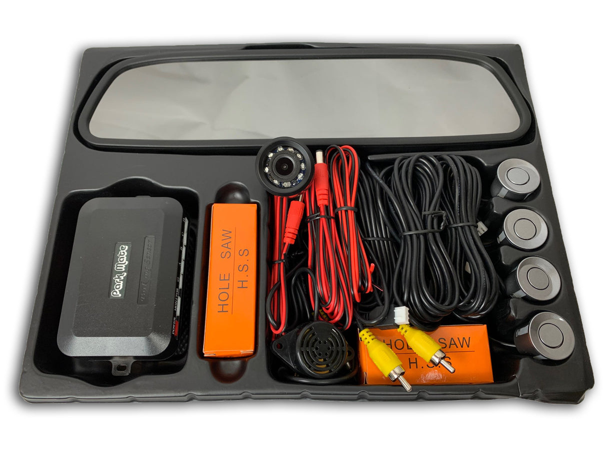 Park Mate PM110 4.3 TFT LCD Rear View Mirror Monitor & Camera Reversing Parking Sensors