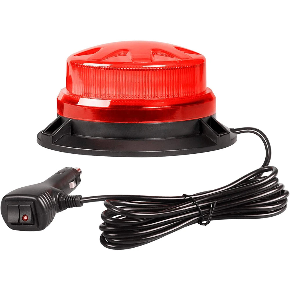 24 LED Blue Amber Red Green Beacon Strobe Warning Light Magnetic 12V / 24V