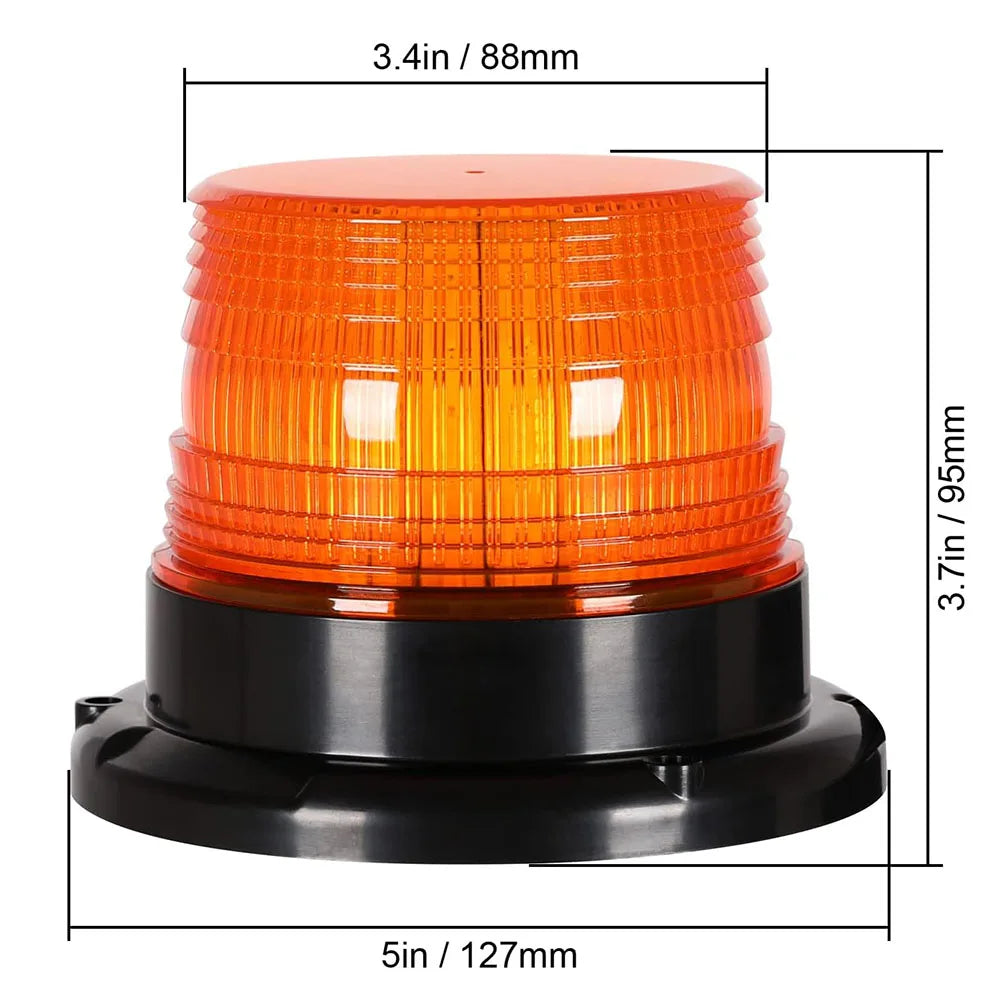 LED Flashing Strobe Magnetic Light Beacon 12/24V