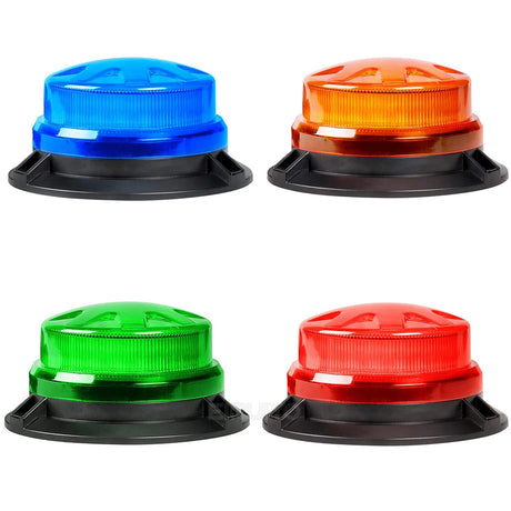 24 LED Blue Amber Red Green Beacon Strobe Warning Light Magnetic 12V / 24V