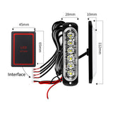 Amber LED Grille Strobe Light Emergency Warning Beacon with Remote 12V/24V