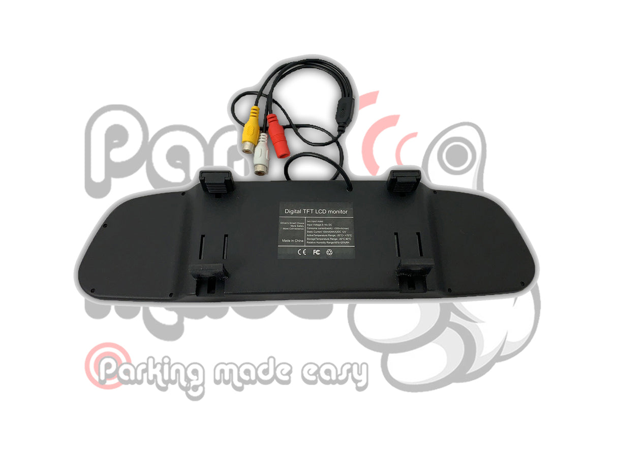 Park Mate PM110 4.3 TFT LCD Rear View Mirror Monitor & Camera Reversing Parking Sensors