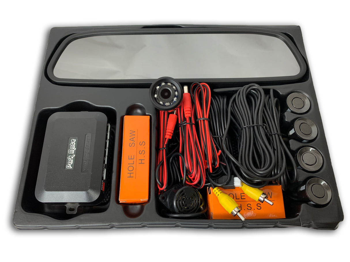 Park Mate PM110 4.3 TFT LCD Rear View Mirror Monitor & Camera Reversing Parking Sensors