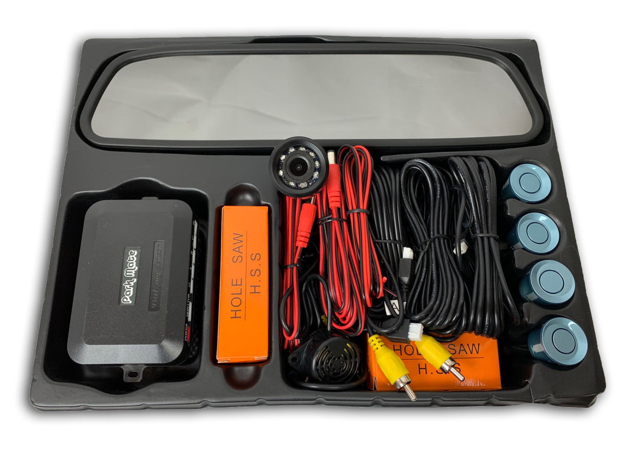 Park Mate PM110 4.3 TFT LCD Rear View Mirror Monitor & Camera Reversing Parking Sensors