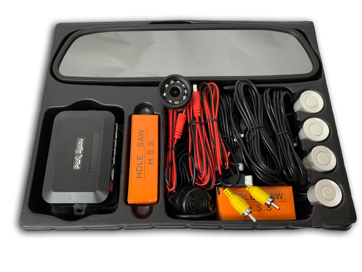 Park Mate PM110 4.3 TFT LCD Rear View Mirror Monitor & Camera Reversing Parking Sensors