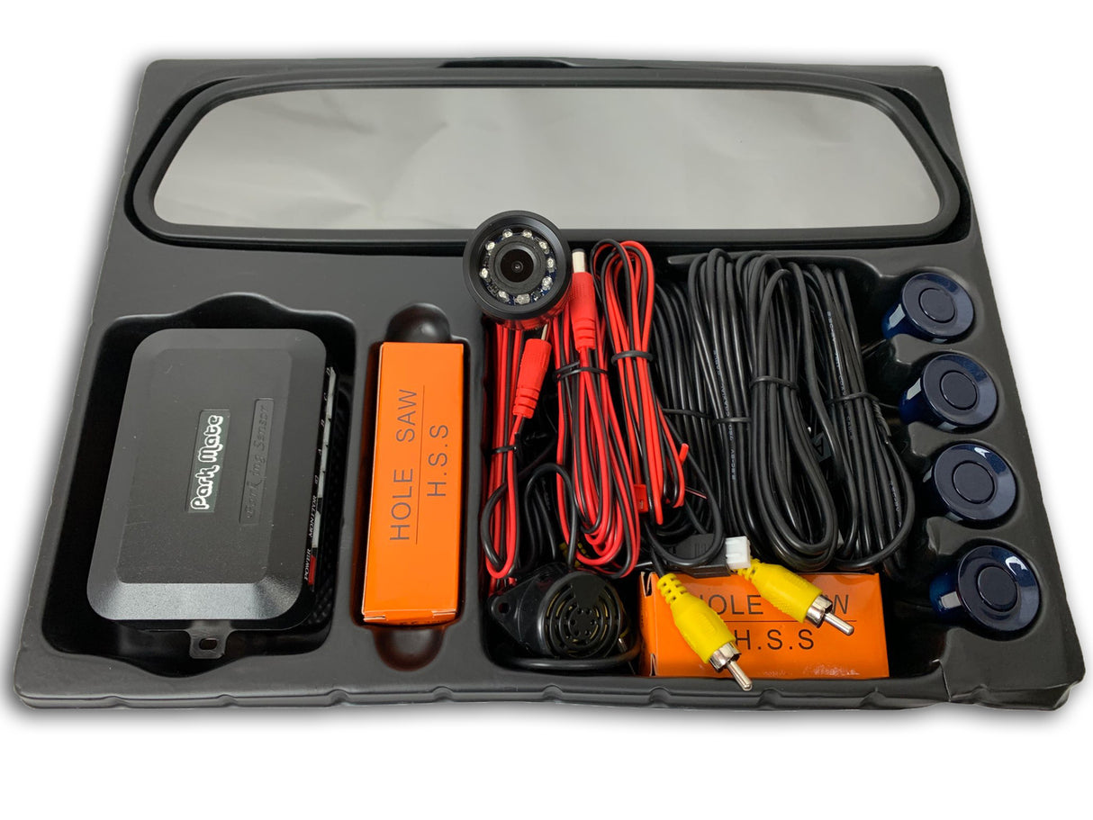 Park Mate PM110 4.3 TFT LCD Rear View Mirror Monitor & Camera Reversing Parking Sensors