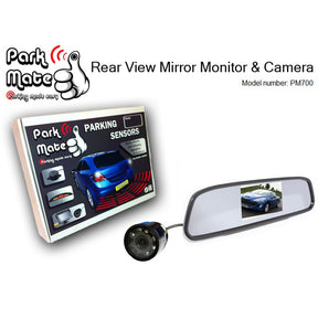 Park Mate PM700 4.3'' TFT LCD Rear View Mirror Monitor & Flush Mount Camera