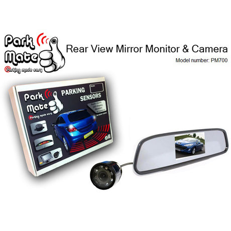 Park Mate PM700 4.3'' TFT LCD Rear View Mirror Monitor & Flush Mount Camera