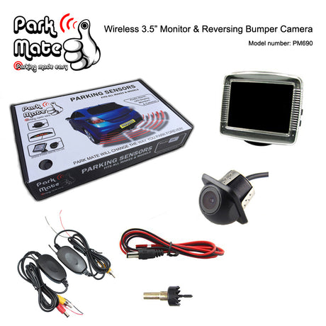 Park Mate PM690 Wireless 3.5" Monitor & Reversing Bumper Camera